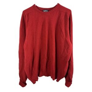 Vintage Barbour Crewneck Sweater Wool Men 2XL Red Made in Scotland Christmas